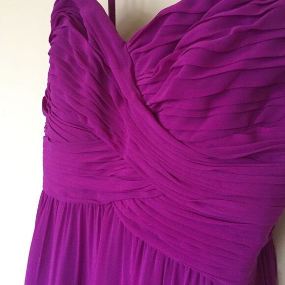 Ralph Lauren evening Fuchsia Strap Maxi Dress Sz 8 - Picture 3 of 14